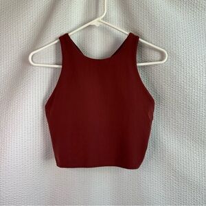Athleta Girlfriend Collective Dylan Women’s Tank Bra Mulberry Red Size: Medium